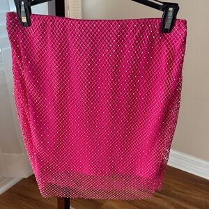 Sincerely Jules Hot Pink Mesh Mini Skirt